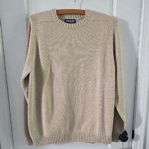 Lands' End Women's Beige Crewneck Sweater